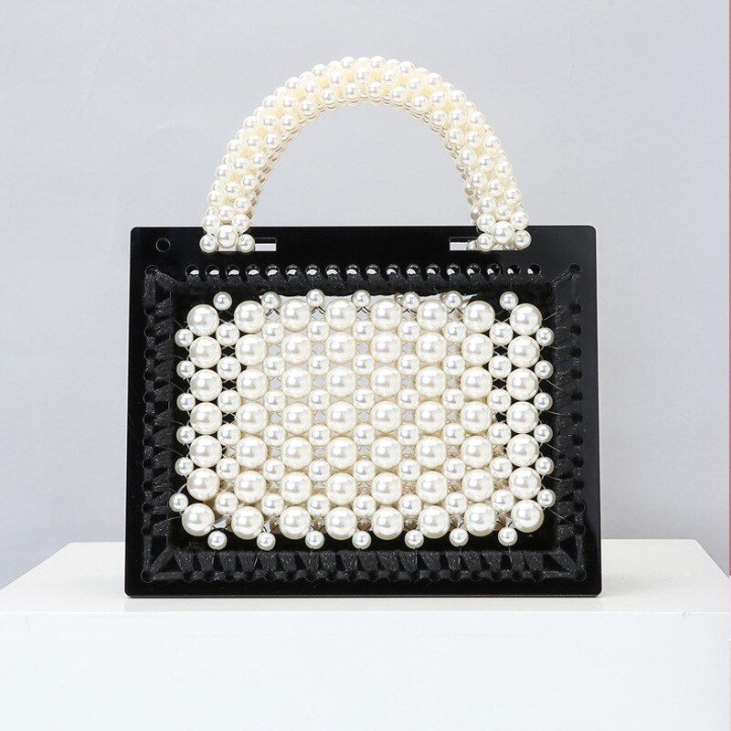 Luxury Clear Pearl Evening Hand Bags