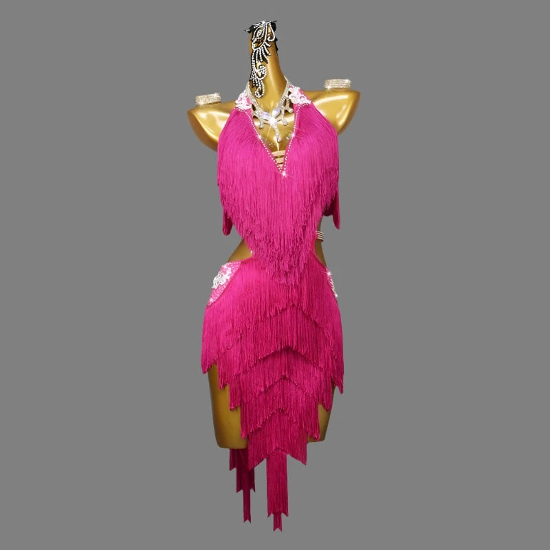 Pink Fringe Dance Dress