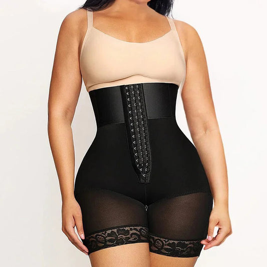 Women High Waist Faja Body Shaper with Crotch Zipper