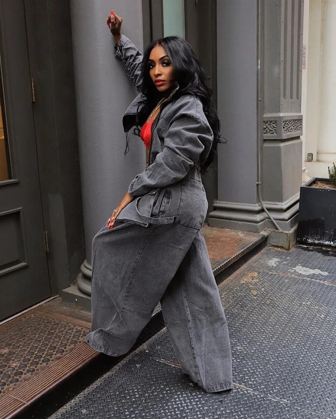 Your Favorite Wide Leg Denim Set