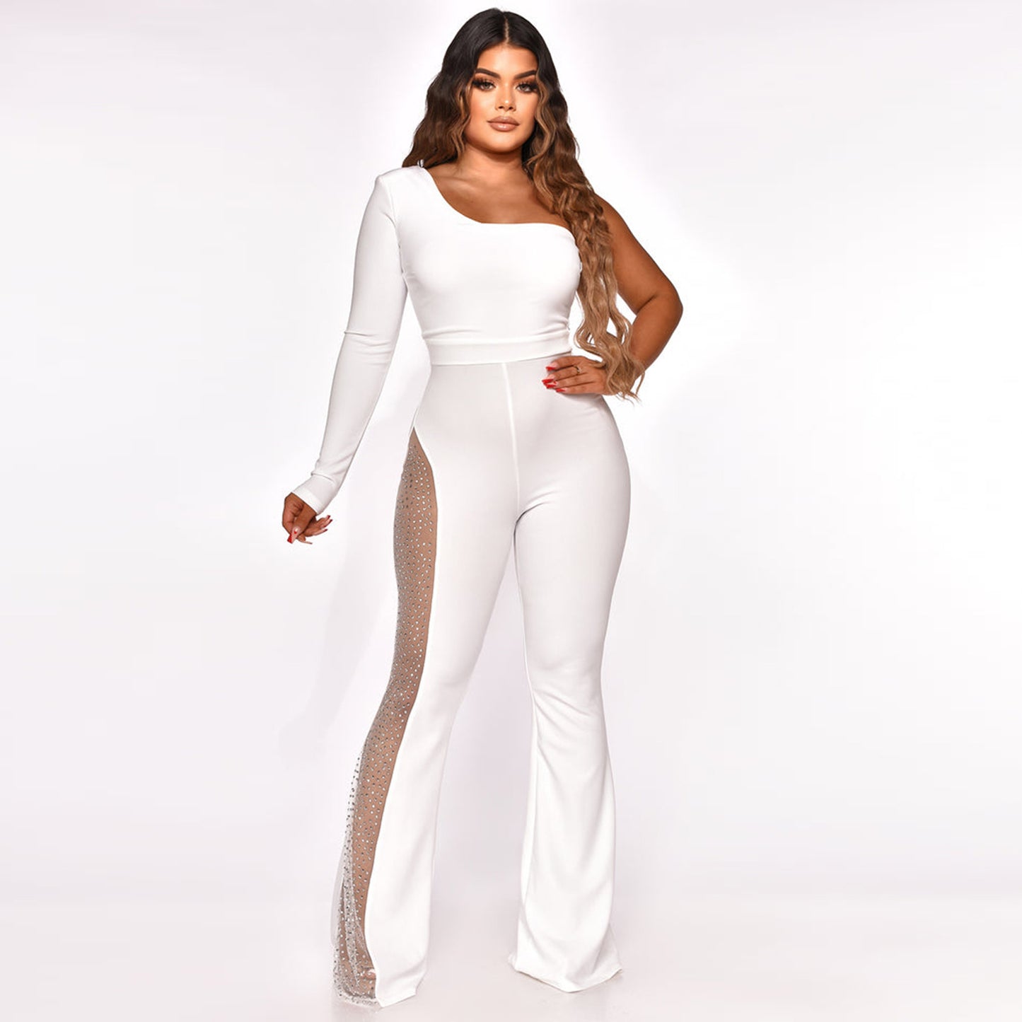Mesh Patchwork Jumpsuit