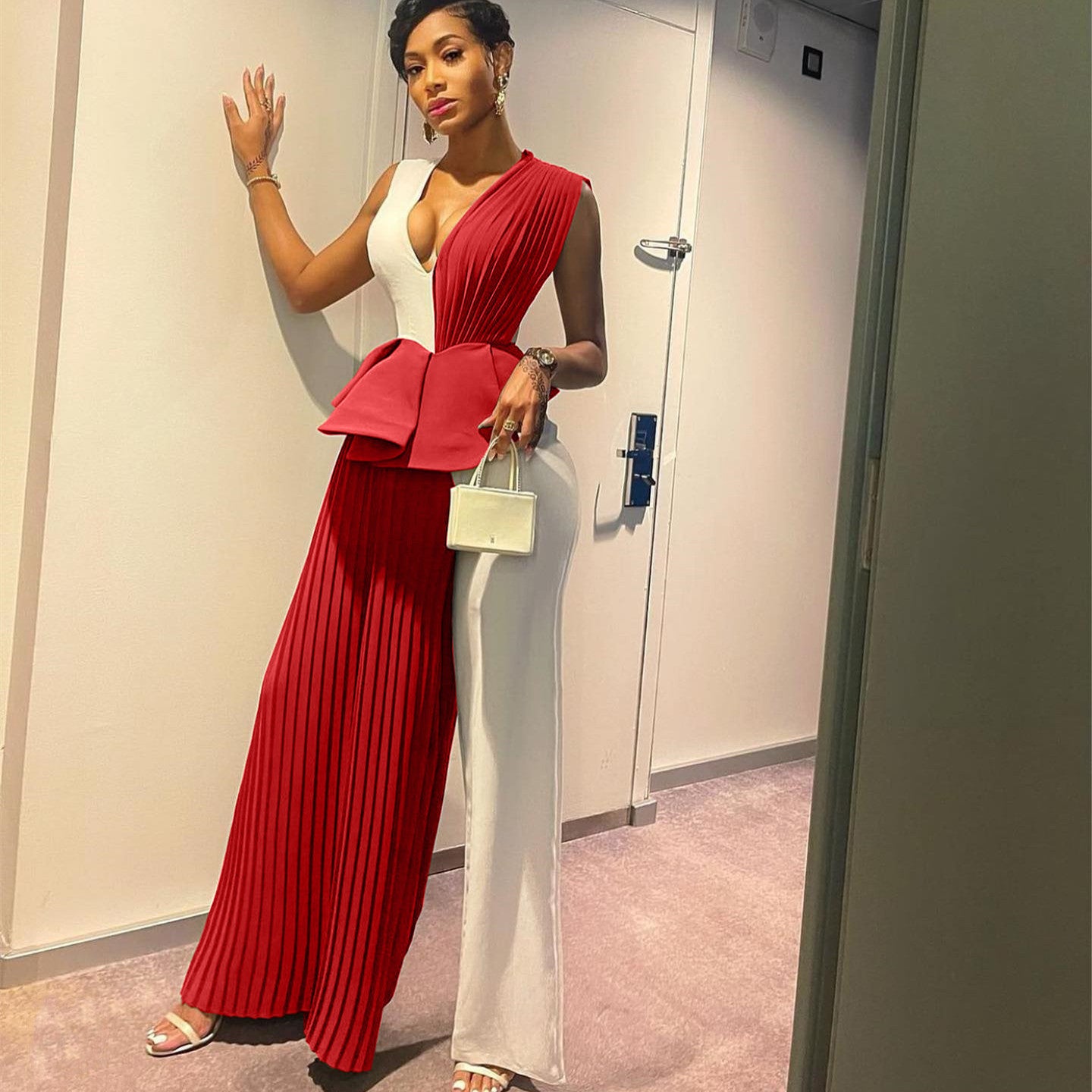 Women's Pleated Jumpsuit