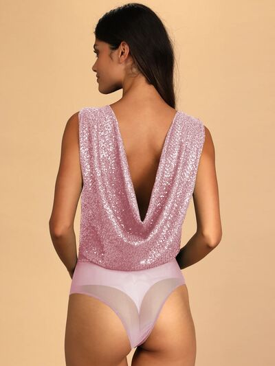 Nightlife Sequin Sleeveless Bodysuit