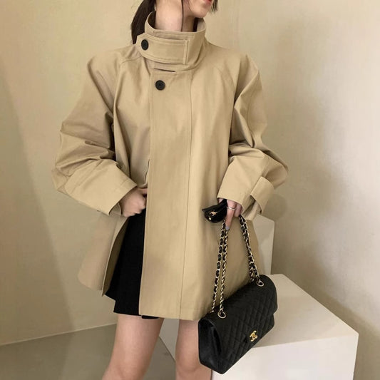 Stand Collar Elegant Coat