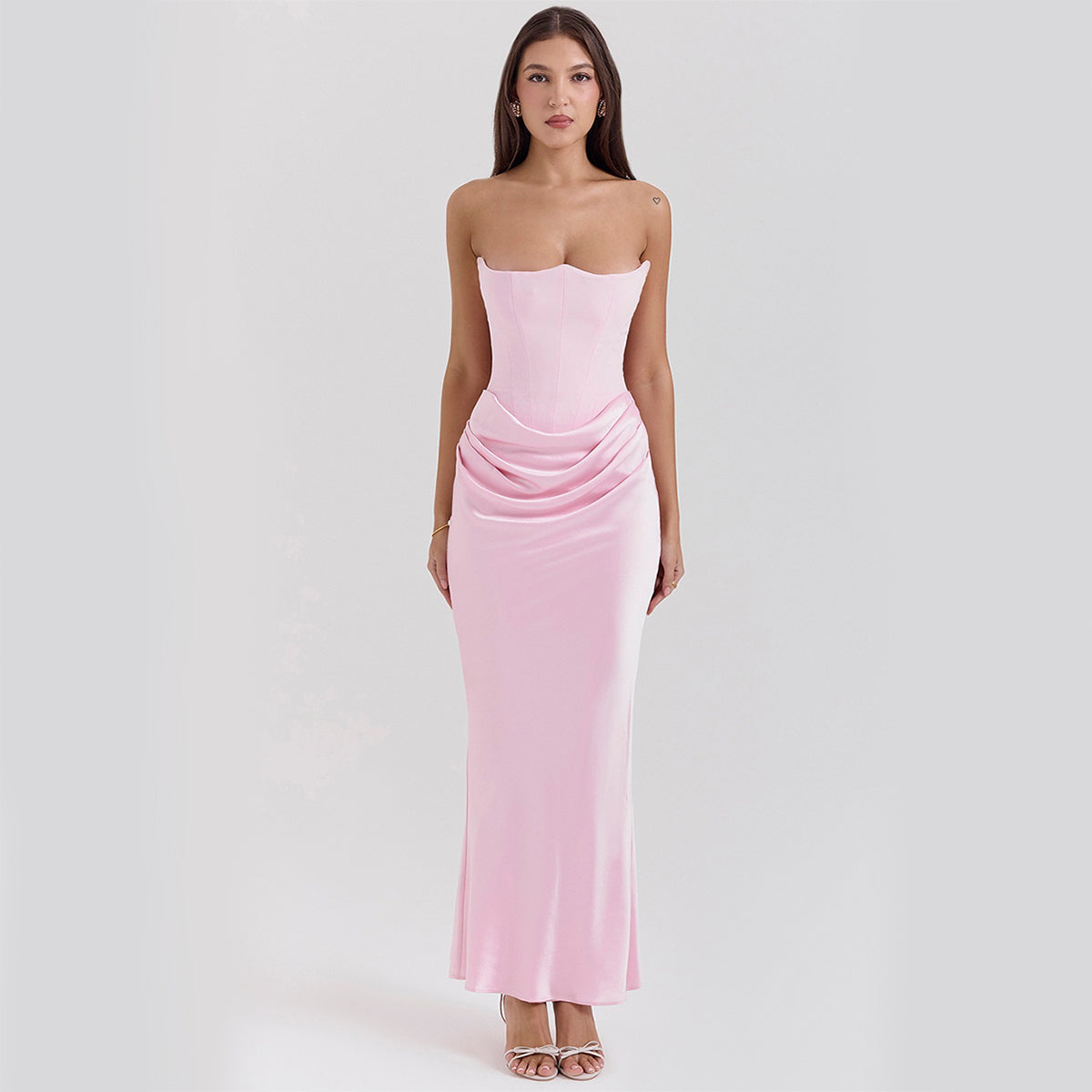 Fashionable Bandeau Backless Evening Dress