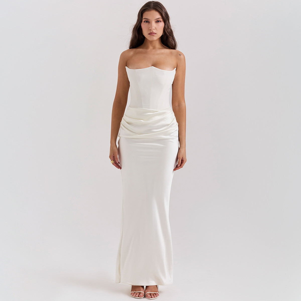Fashionable Bandeau Backless Evening Dress