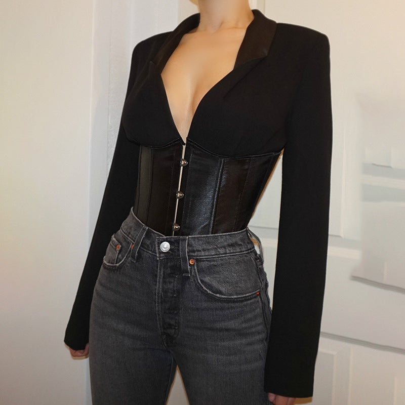 Ladies Blouse With Back Lace Up