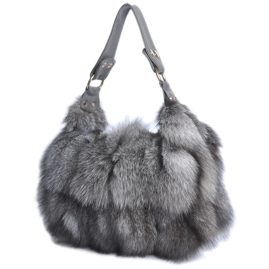 Women Fox Fur Handbag