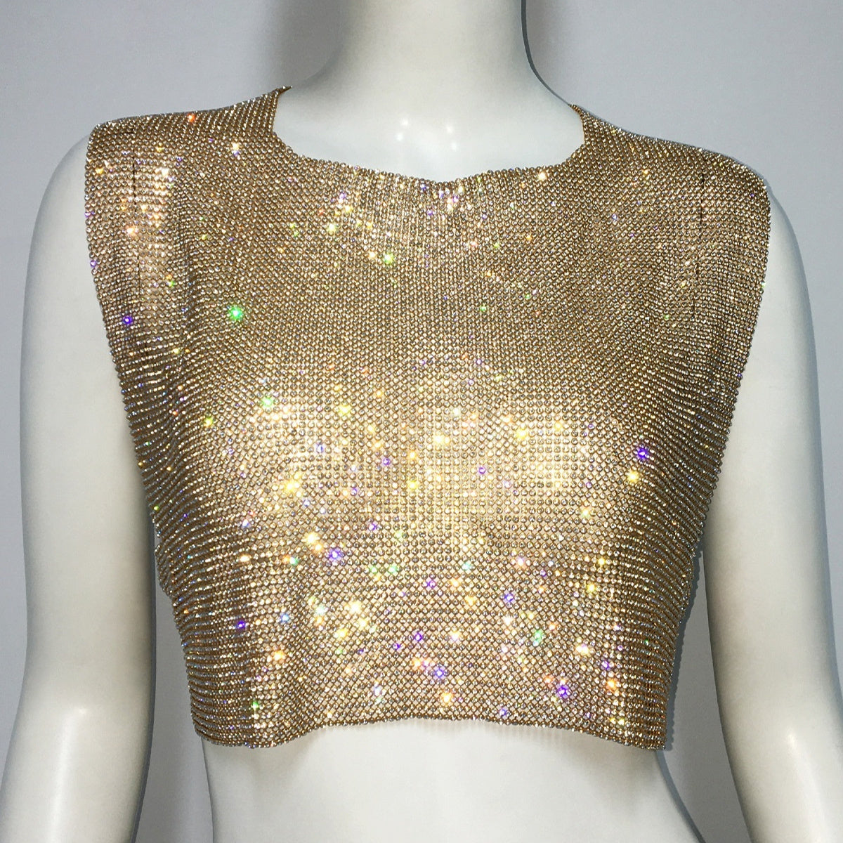 Women's Rhinestone Backless Tops