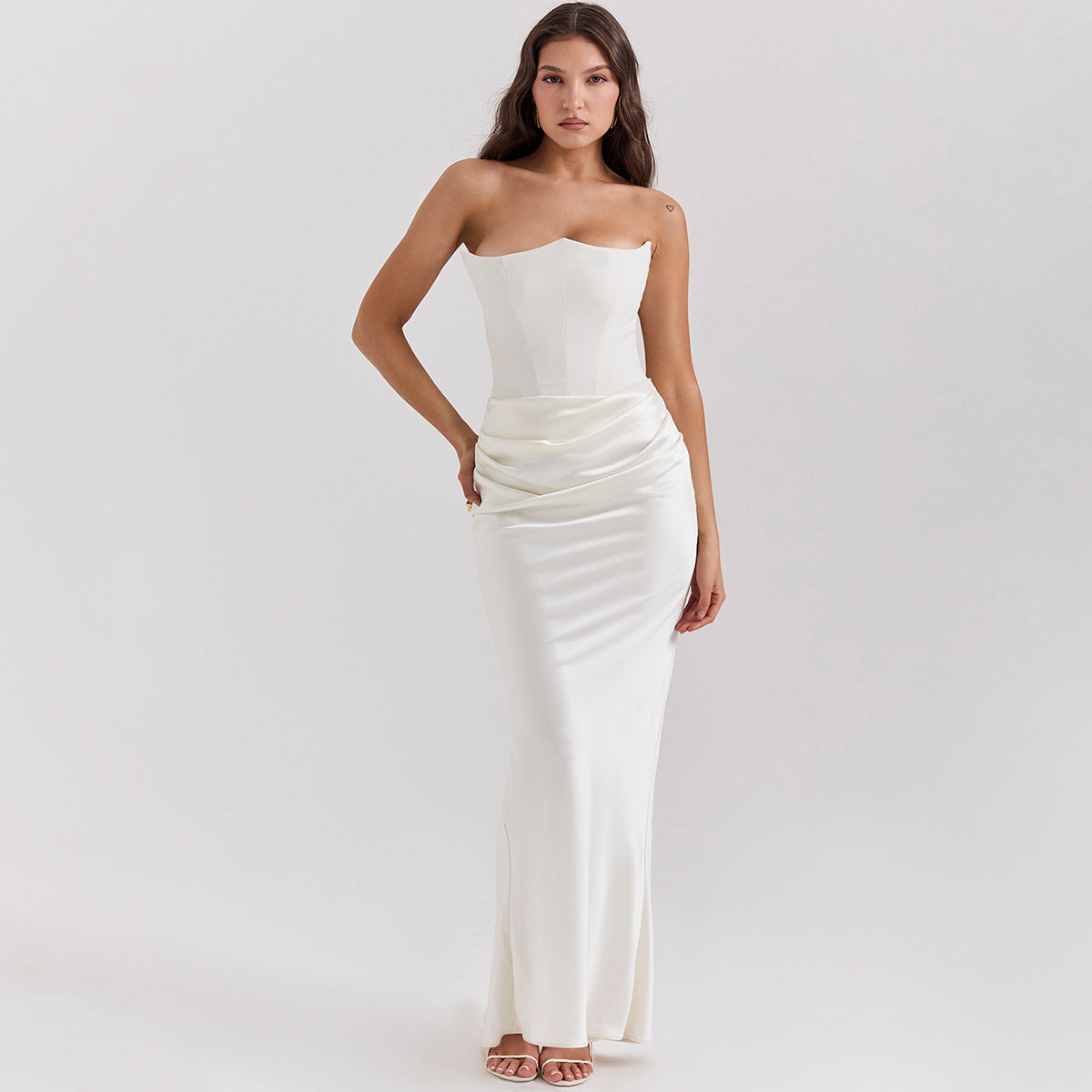Fashionable Bandeau Backless Evening Dress