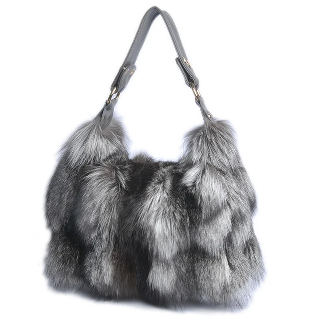 Women Fox Fur Handbag