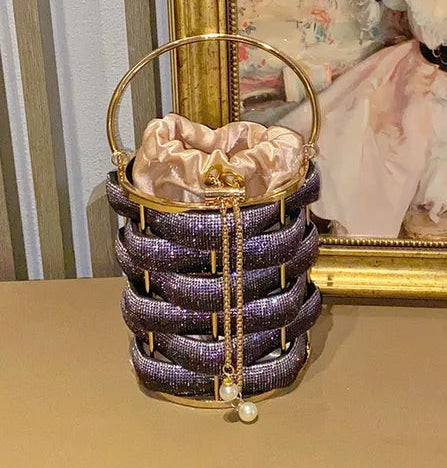 Evening Rhinestone Bucket Bag