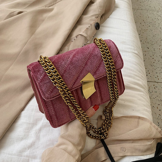 Vintage Luxury Velvet Evening Crossbody Bags