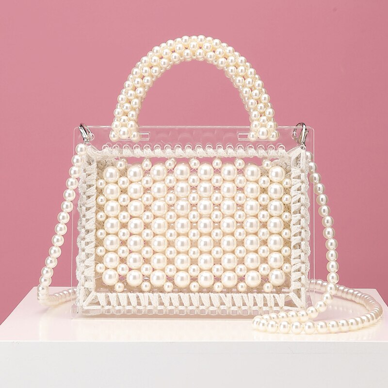 Luxury Clear Pearl Evening Hand Bags