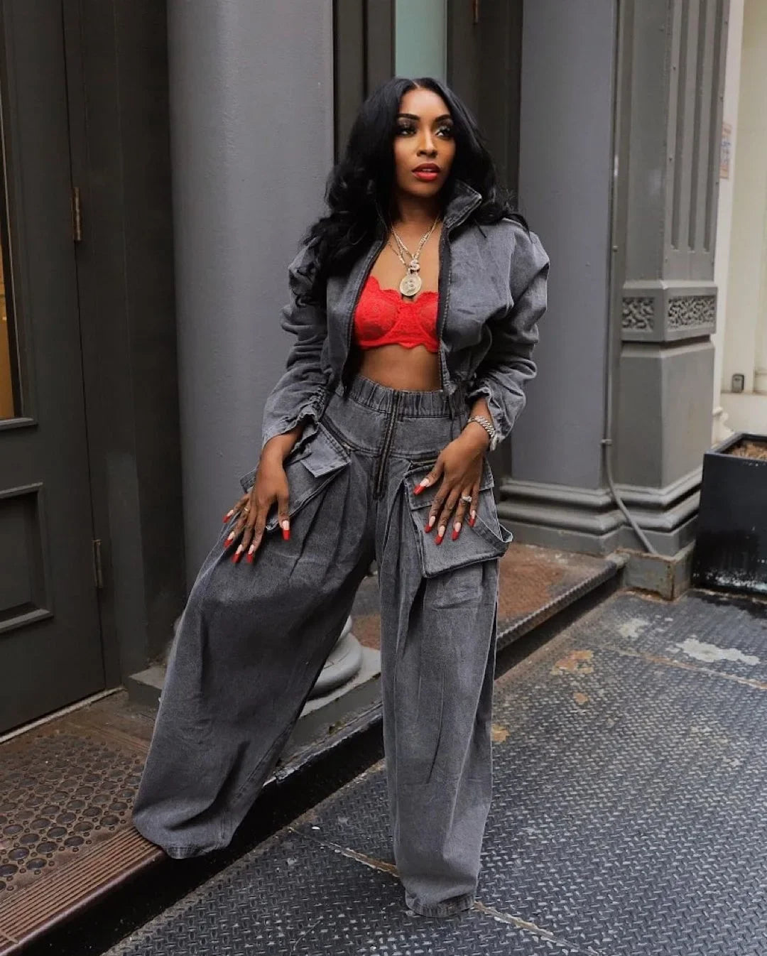 Your Favorite Wide Leg Denim Set