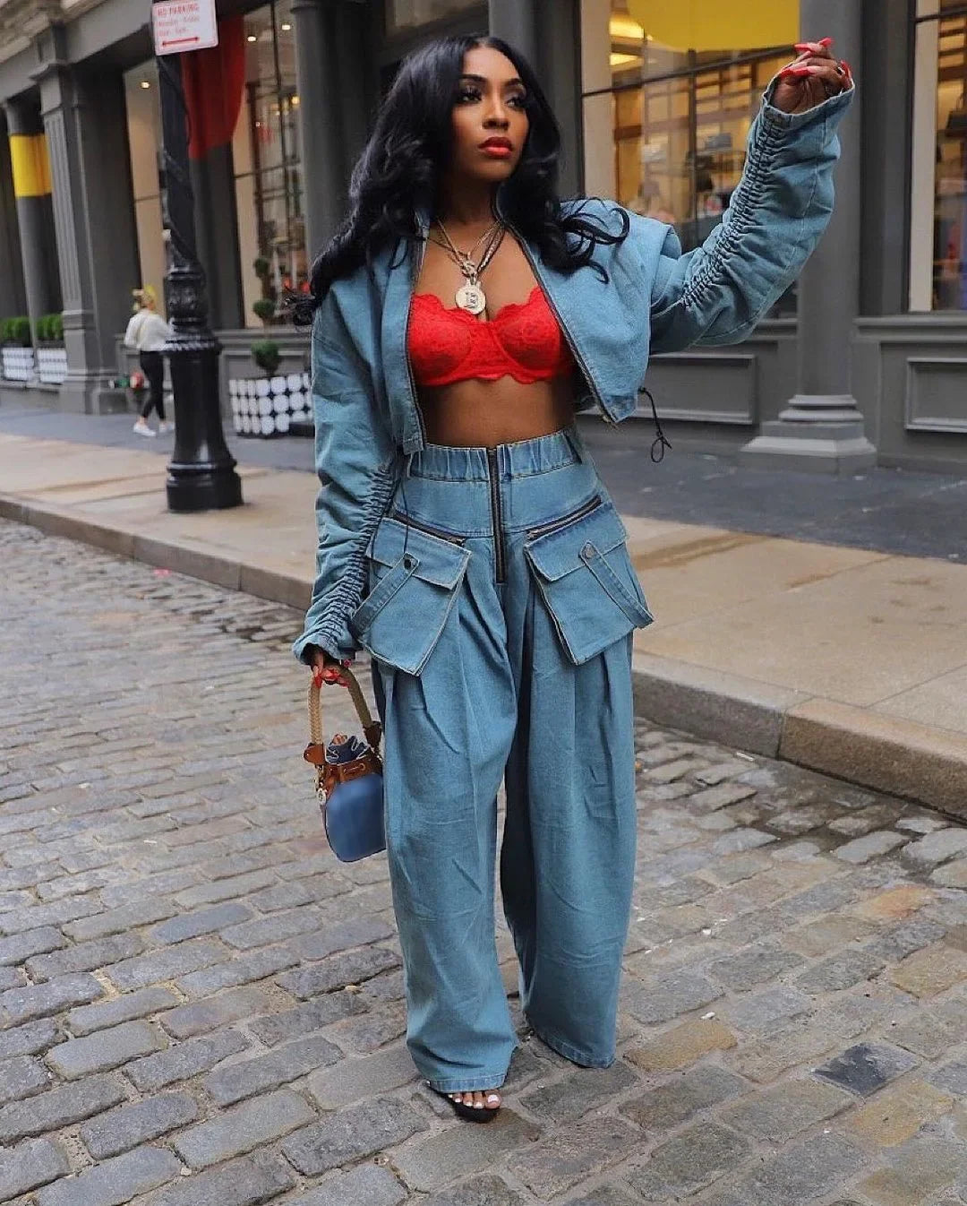 Your Favorite Wide Leg Denim Set