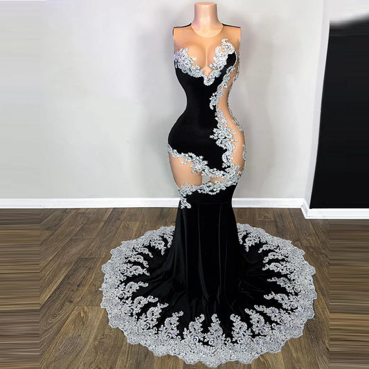 O So Fabulous Black Velvet Party Dress