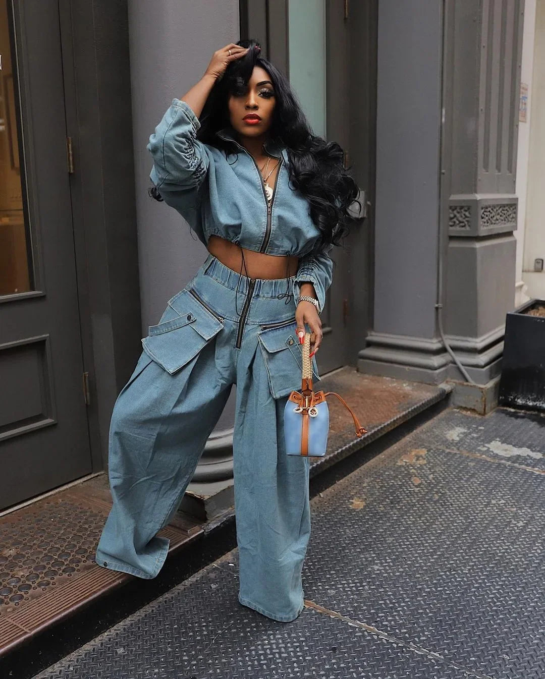 Your Favorite Wide Leg Denim Set